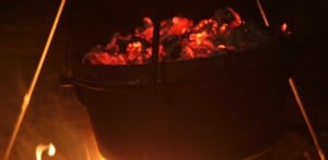 campfire cooking hot coals