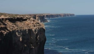 The stunning Bunda Cliffs while crossing the Nullarbor in a camper