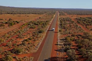 Britz Frontier AU Australia Driving Exterior Outback Scenic