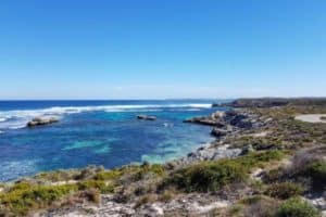 rottnest island coastline sea waves crashing uponcoast