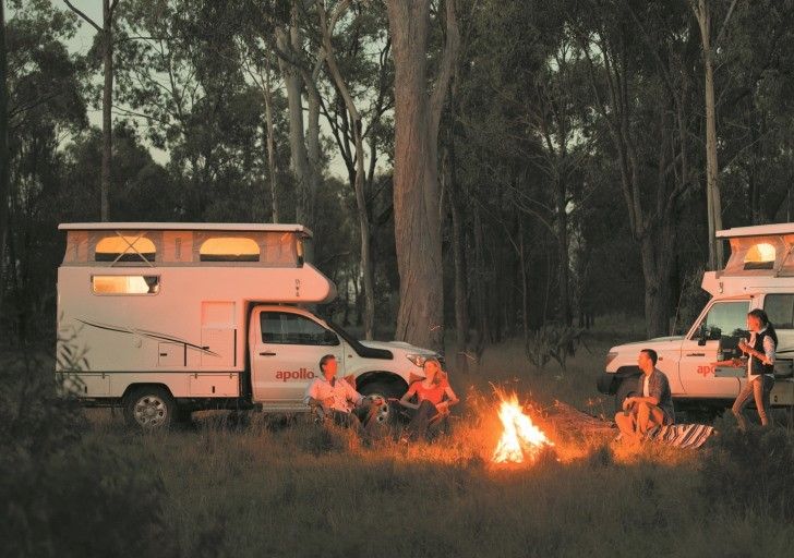 Motorhome Campervan for Hire campfire