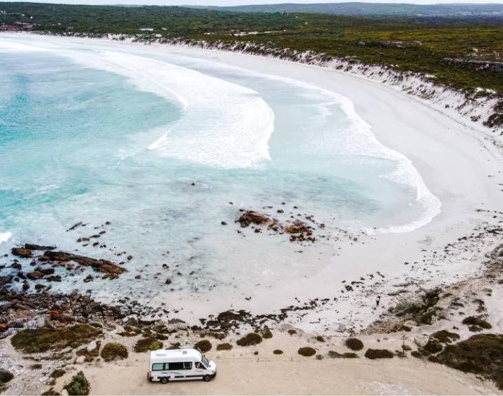 motorhome near the beach