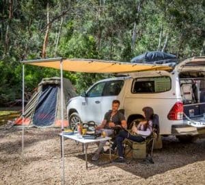 Britz Campervan - Outback setup with awning