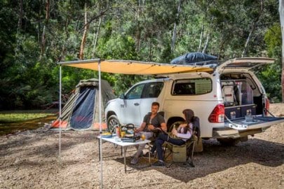 Britz Campervan - Outback setup with awning