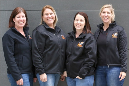 From left to right our office team is Belinda Mason (AKA Gallivanting Oz’s chief guru), Nikki Lambourne, Angela Lautaimi and Rachelle Matheson.