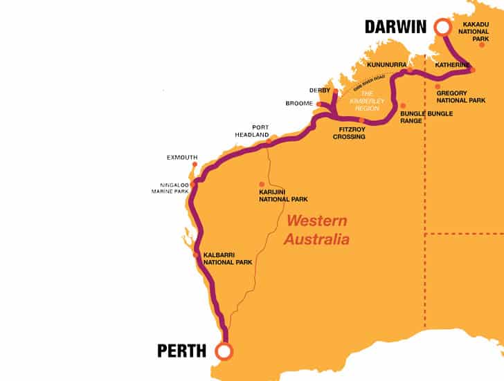 road trip itinerary darwin to perth