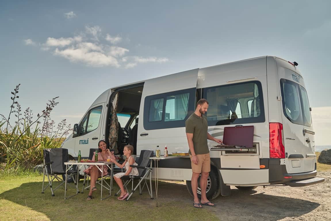 family motorhomes for hire bbq campervan