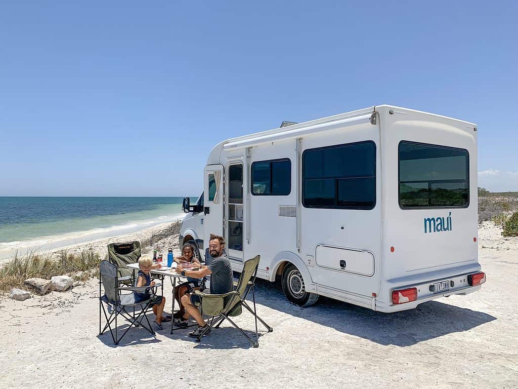 Maui campervan with family