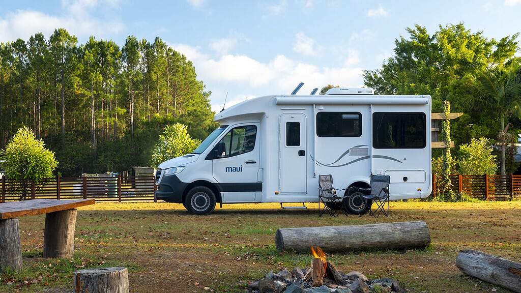 Motorhome cascade scenery Australia road trip hire