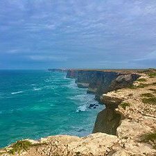 Bunda Cliffs dropping into the Southern Ocean along the Great Australian Bight on the Nullarbor