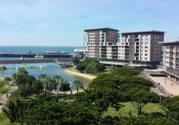 Saltwater recreation lagoon with man made beach darwin