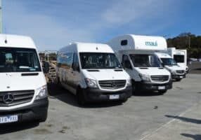 Fleet Of Motorhomes Lined Up 300x200