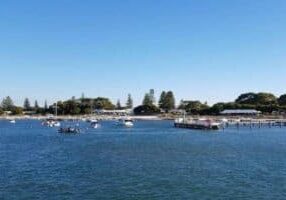 rottnest island view from ferry coastline boats pier