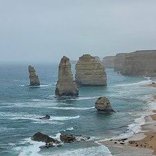 Twelve Apostles, Great Ocean Road The Twelve Apostles rock stacks and beach on the Great Ocean Road, Victoria